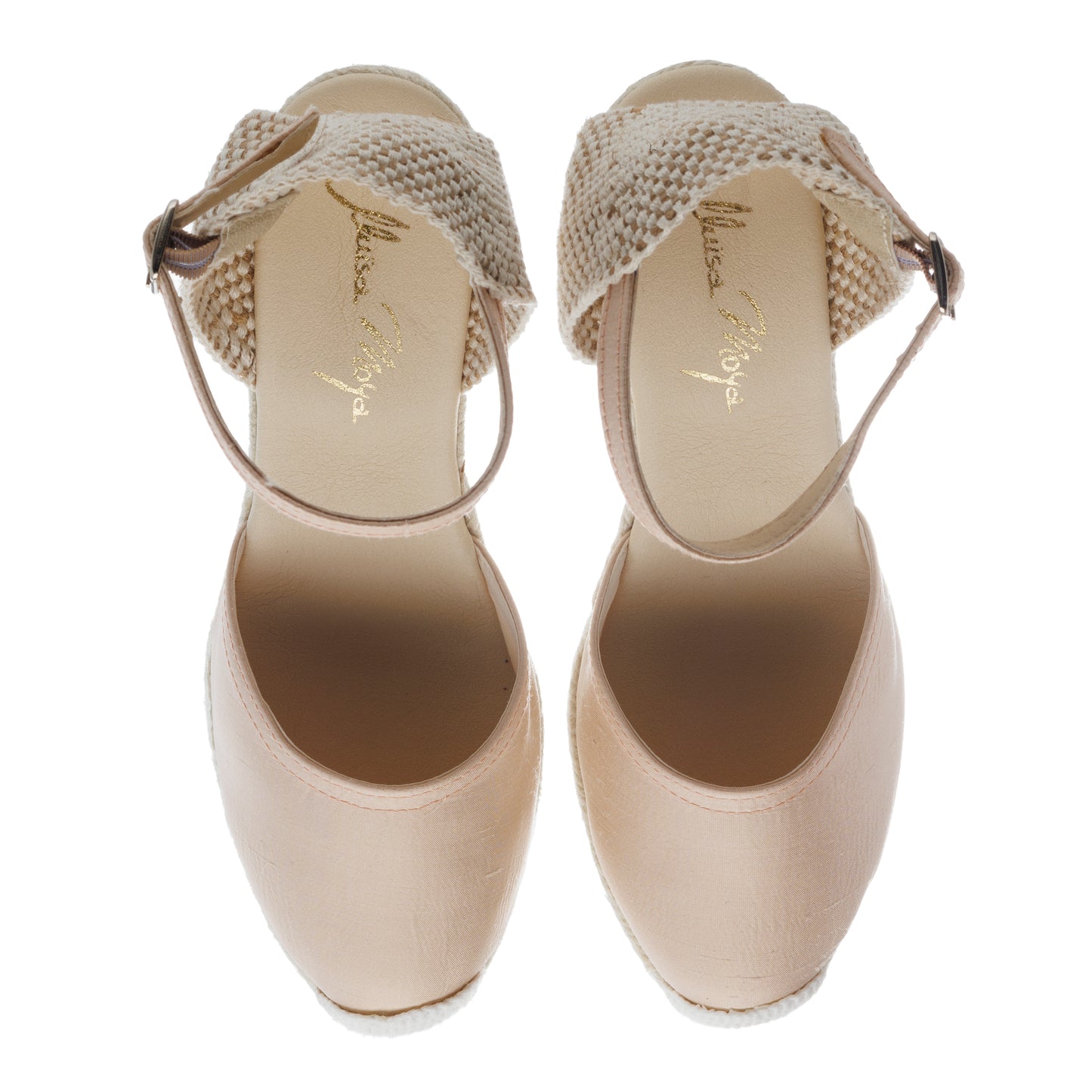 TAFFETAN wedge - white jute