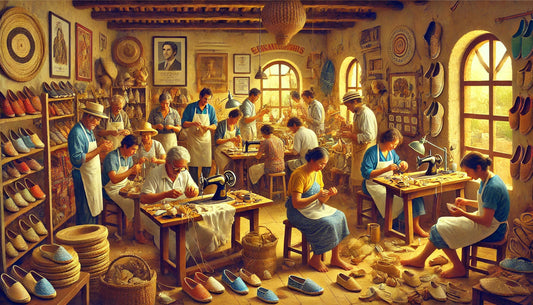 Grupo de artesanos trabajando