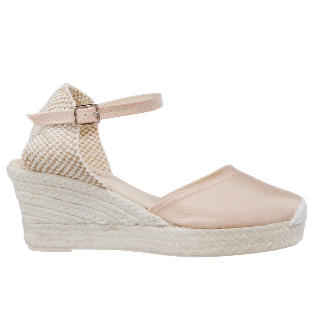 TAFFETAN wedge - white jute 