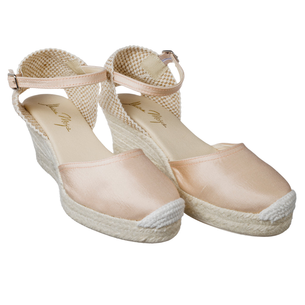 TAFFETAN wedge - white jute 