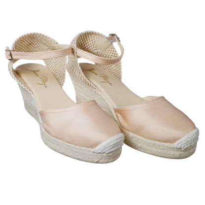 TAFFETAN wedge - white jute 