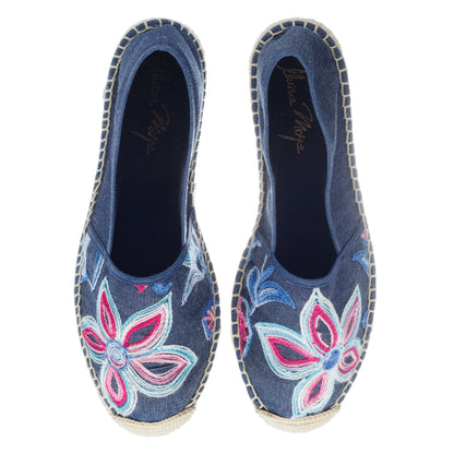 EMBROIDERED JEAN espadrilles