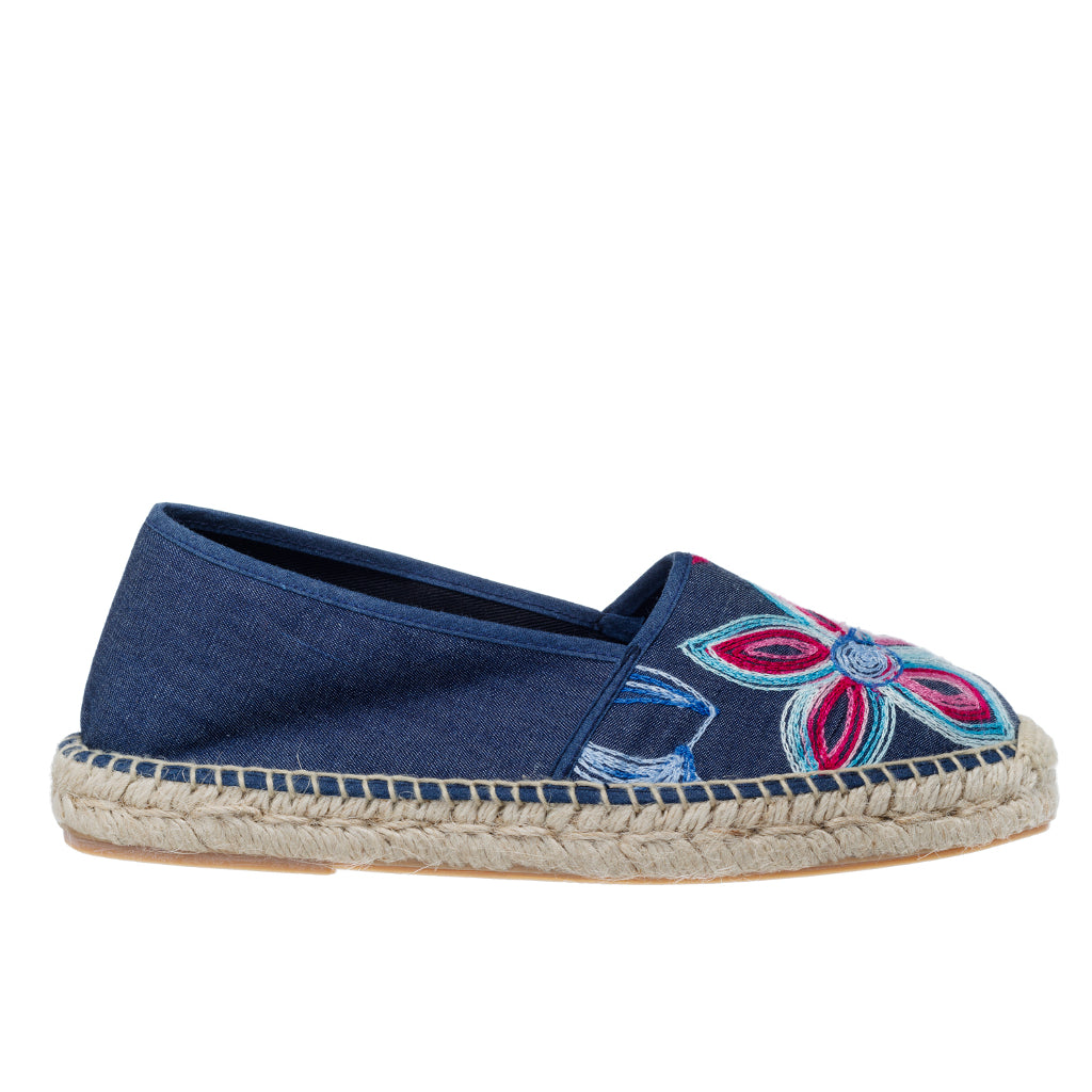 EMBROIDERED JEAN espadrilles