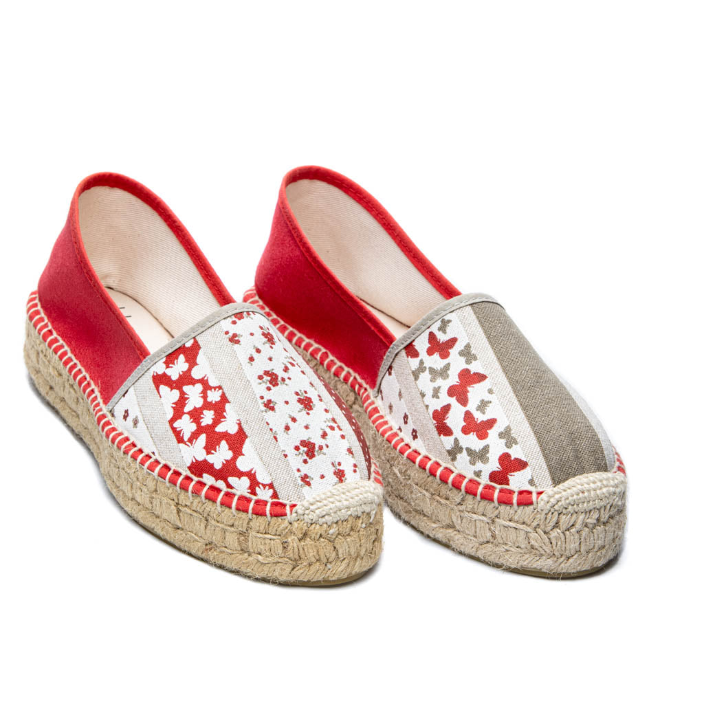 Espadrilles PATCHWORK ROUGE