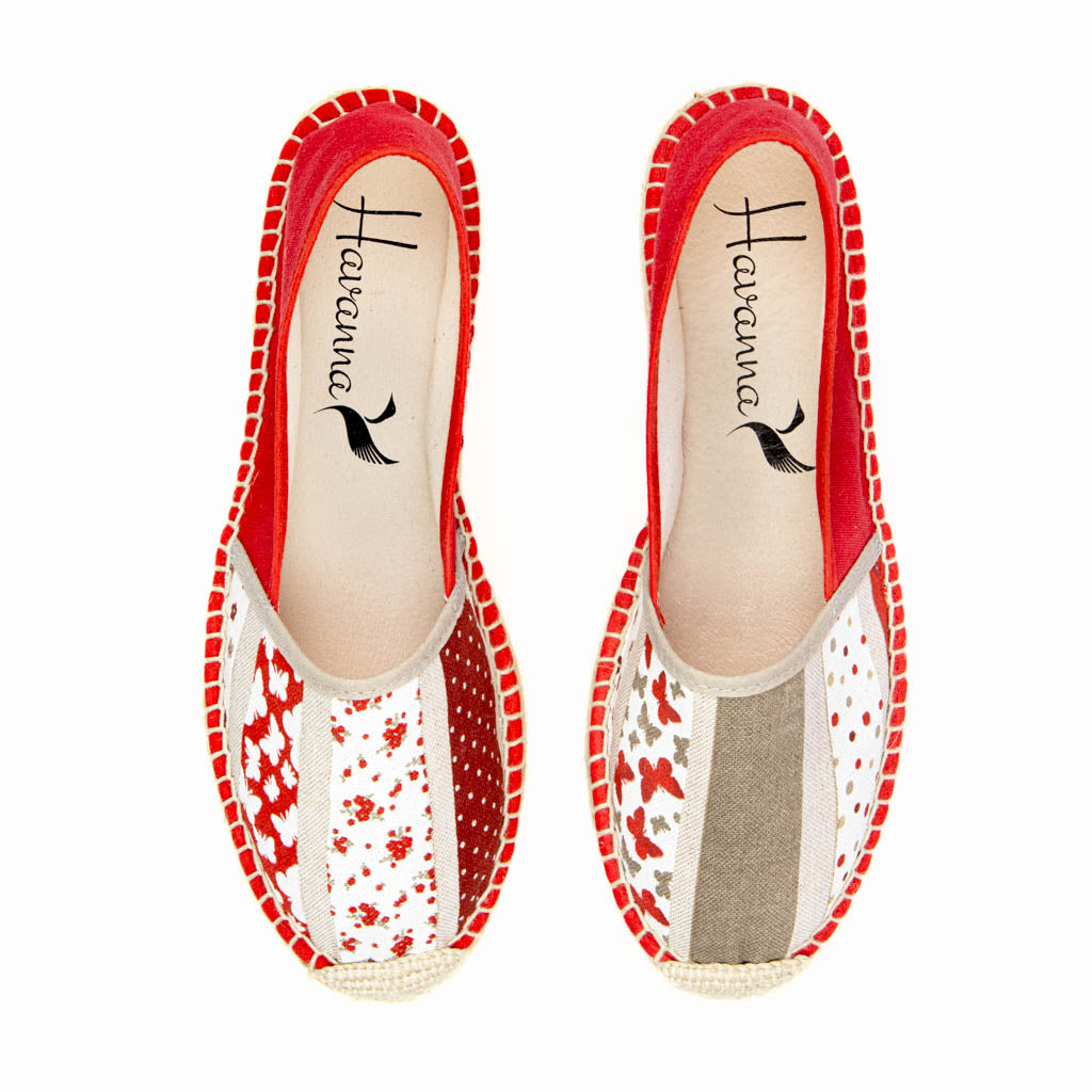 RED PATCHWORK espadrilles