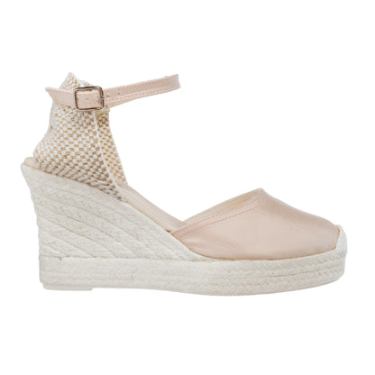 TAFFETAN wedge - white jute 