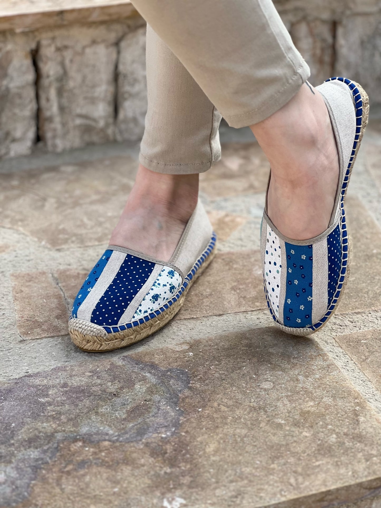 Alpargatas BLUE PATCHWORK