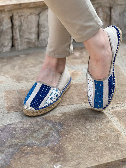 Espadrilles PATCHWORK BLEU